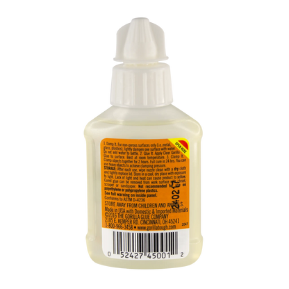 gorilla glue clear bottle 51ml back view