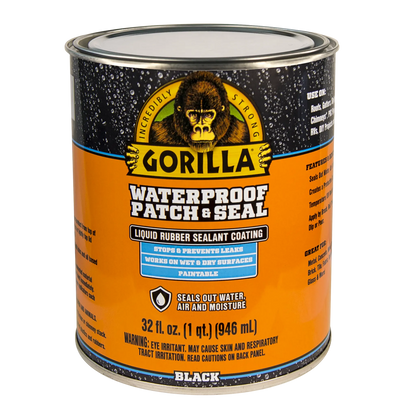 gorilla liquid waterproof patch and seal black 946m front view