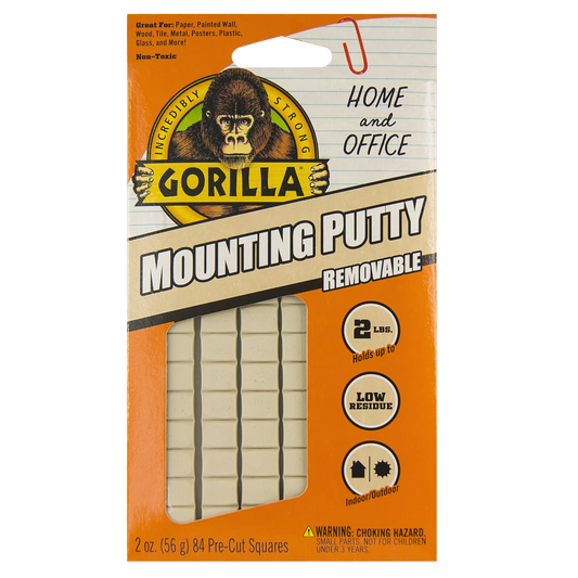 gorilla mounting putty removable front view