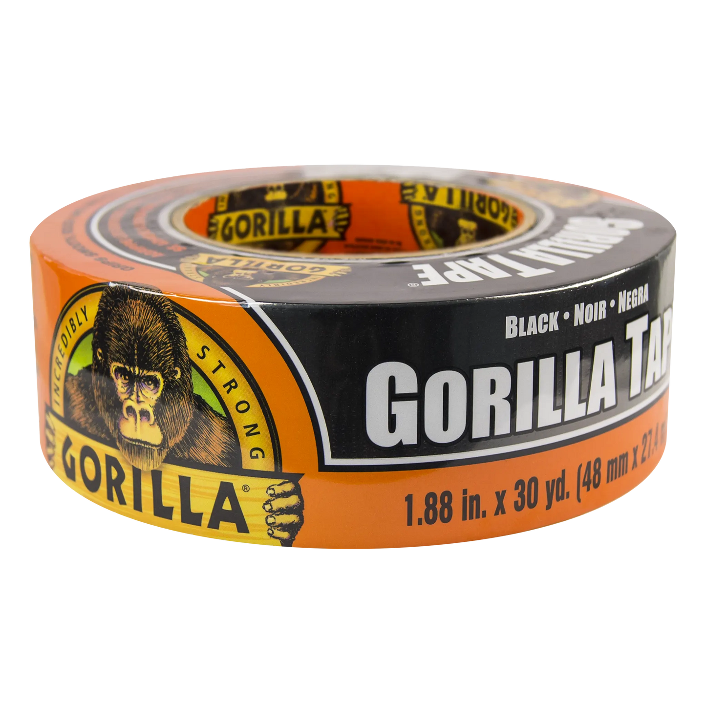 gorilla tape black 27m flat view