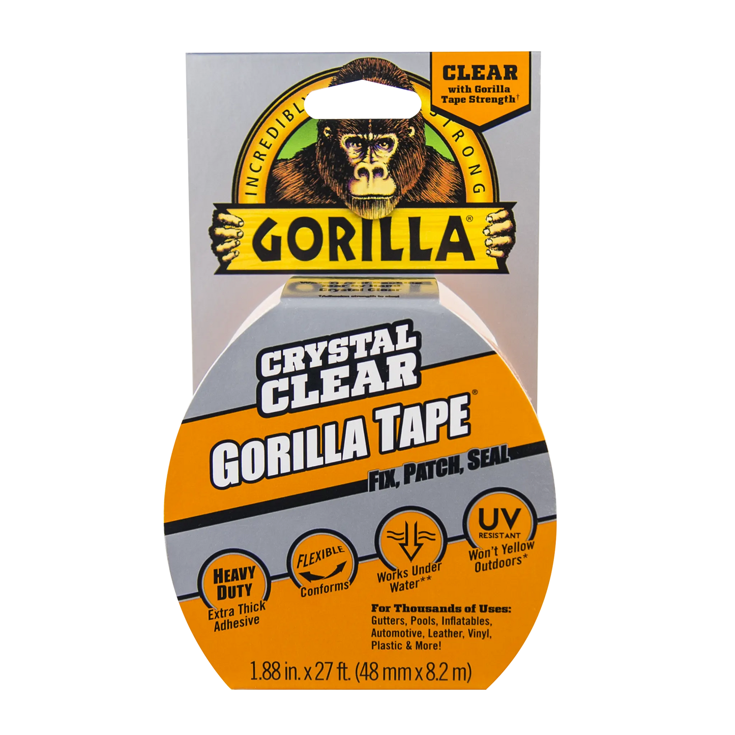 gorilla crystal clear repair tape 8.2m front view