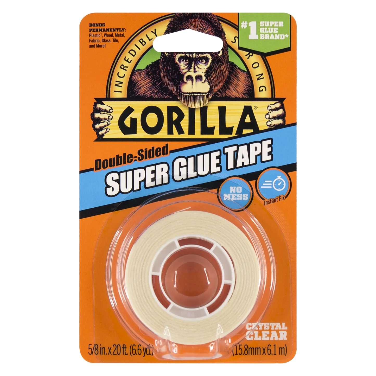 gorilla double sided super glue tape front view