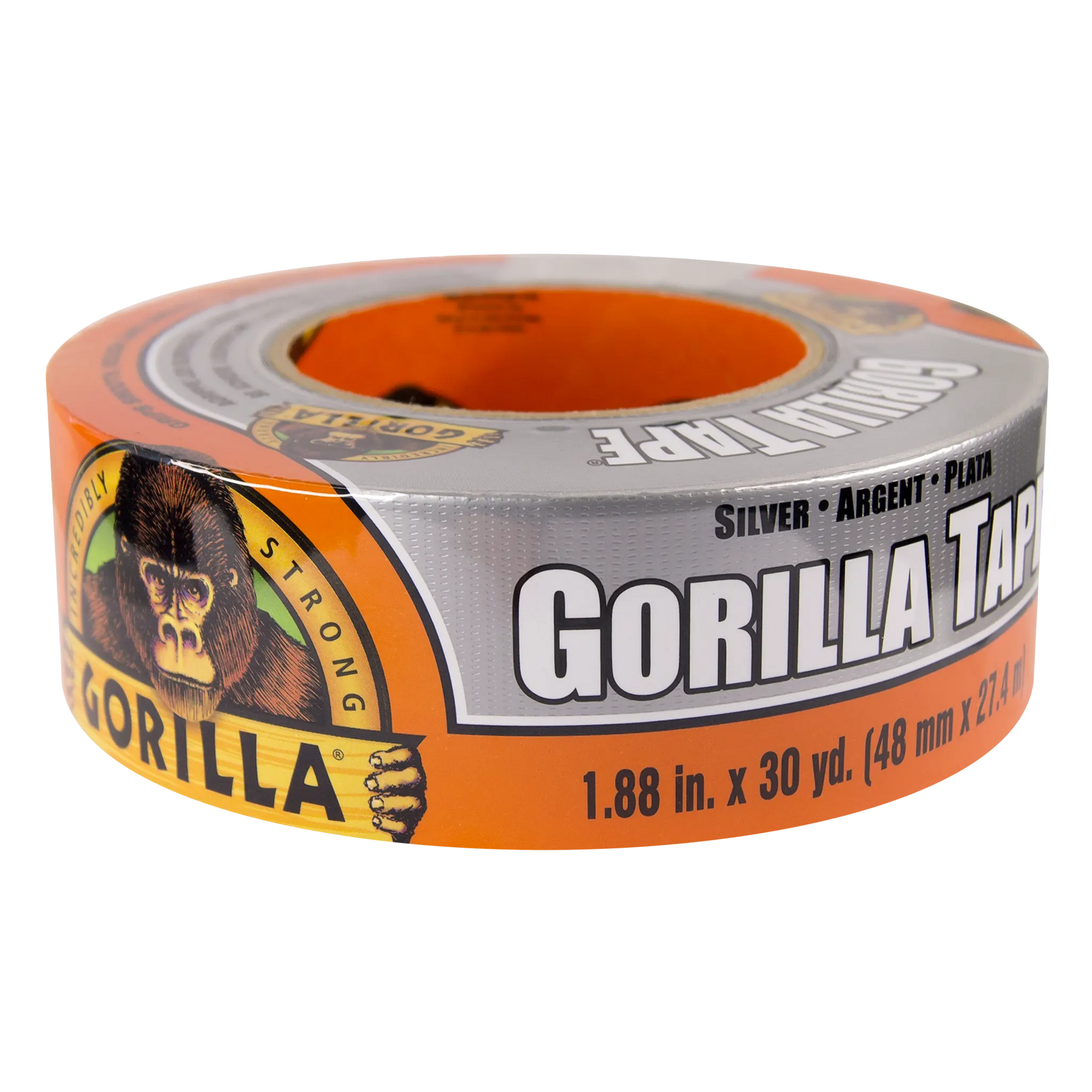 gorilla tape silver grey 27m flat view