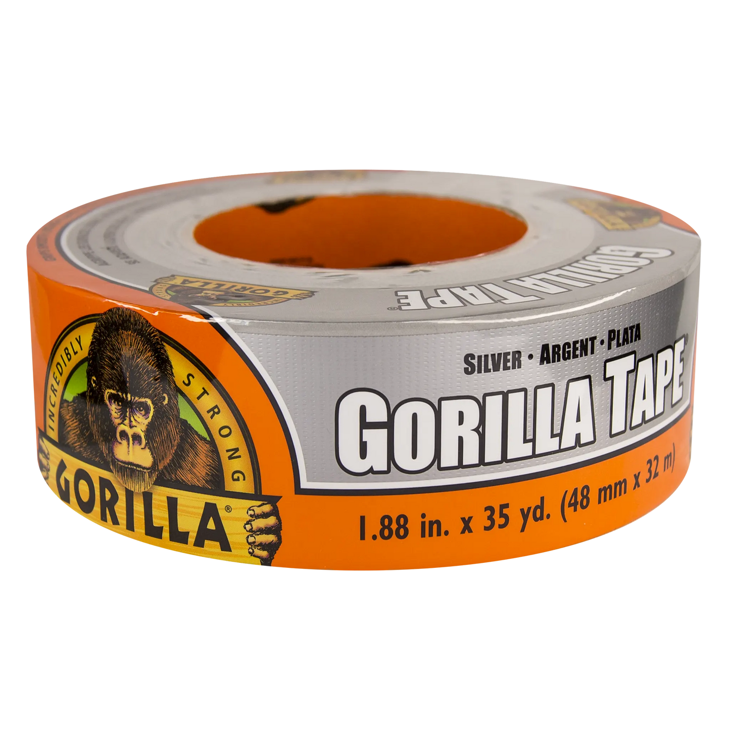 gorilla tape silver grey 32m flat view