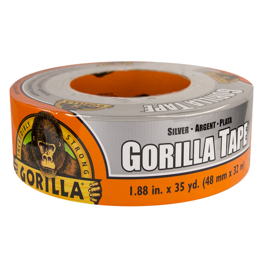 gorilla tape silver grey 32m flat view