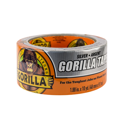 gorilla tape silver grey 9.1m flat view