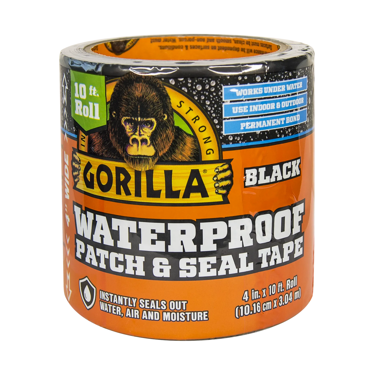 gorilla waterproof patch and seal tape black front view