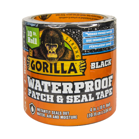 gorilla waterproof patch and seal tape black front view