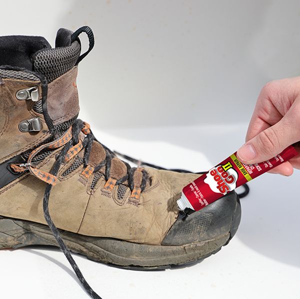 shoe goo II used to glue a mountain boot